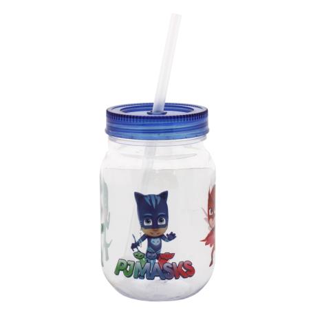 PJ Masks Mason Jar Tumbler Cup With Straw £2.99